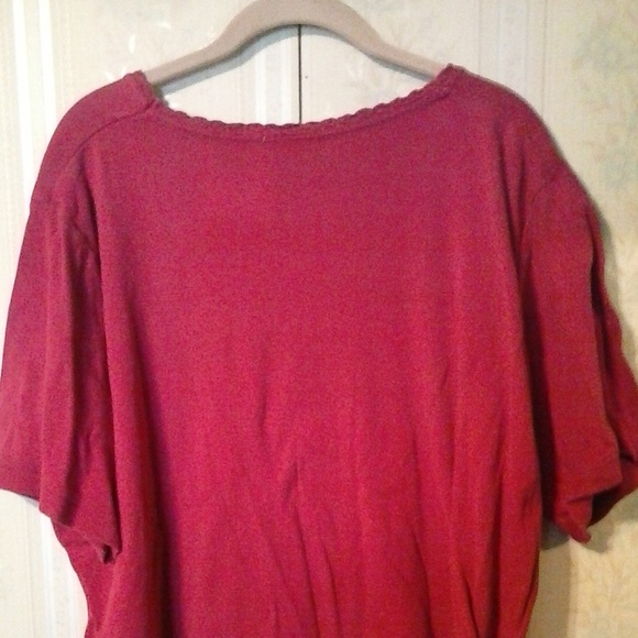 WHITE STAG WOMAN DARK FUCHSIA EMBROIDERED TOP - Picture 5 of 5